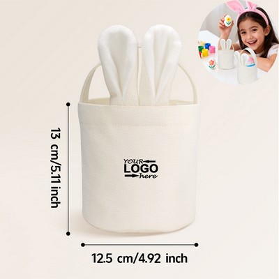 Blank Easter Basket with Rabbit Ears