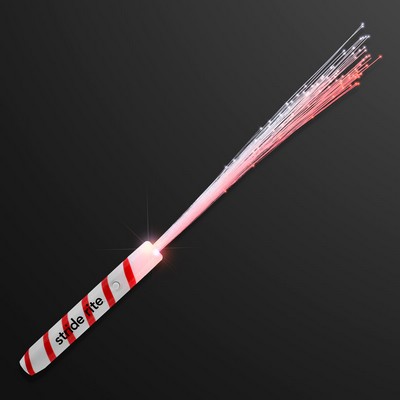 Candy Cane Wands, Fiber Optic White Lights - PRINTED