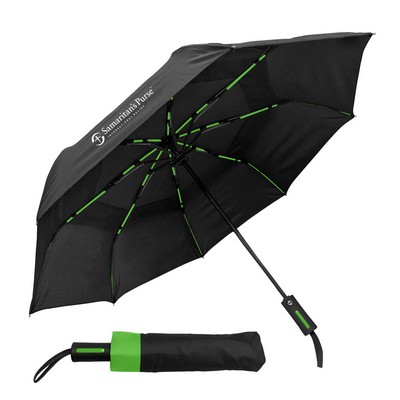 The Vented Accent Auto Open & Close Folding Umbrella