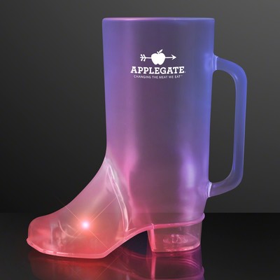 Beer Boot Mug Light Up Drinking Glass - PRINTED