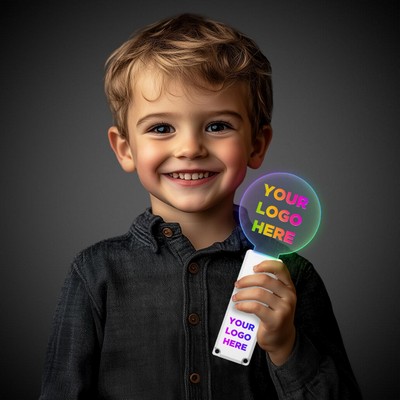 Imprinted Light Up Clear Circle Wand
