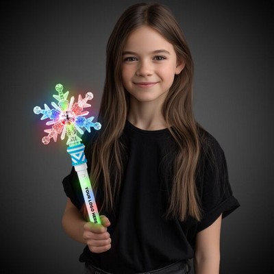 LED Snowflake Wand w/Light-Up Handle